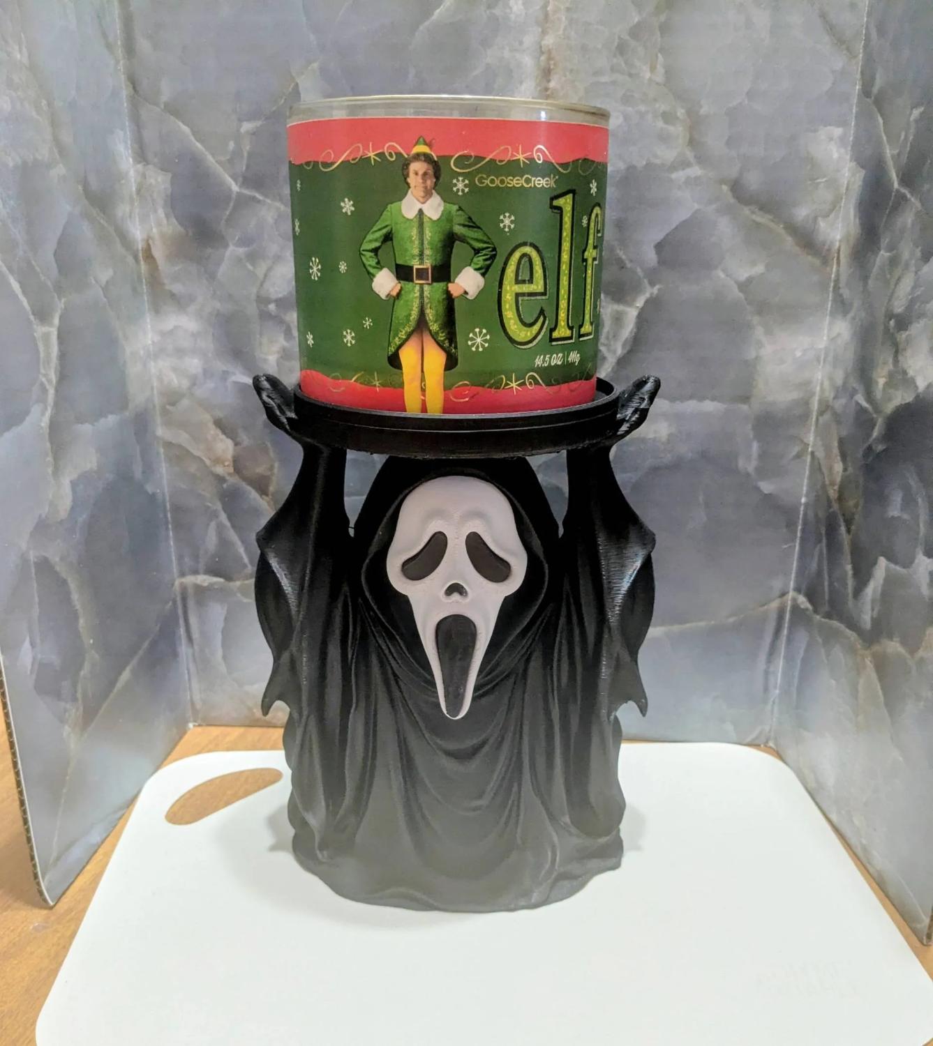 Ghostface with Elf candle